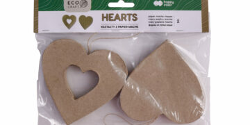 Kształty z papier mache HEARTS