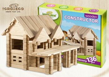 Domek z balkonem złożony – pudełko – 136