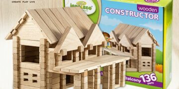 Domek z balkonem złożony – pudełko – 136