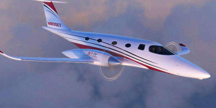 JetClub rozpoczyna lot w kierunku zrównoważonej przyszłości nowym elektrycznym samolotem Bye Aerospace „eFlyer 800”