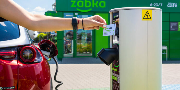 Ładowarka GreenWay w ekologicznym sklepie Żabki